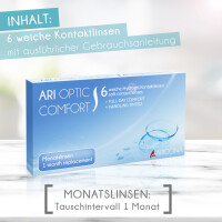 aricona Kontaktlinsen Monatslinsen weich, 6 Stück