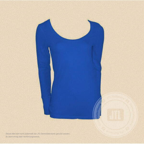 Damen-Langarmshirt, Blau L