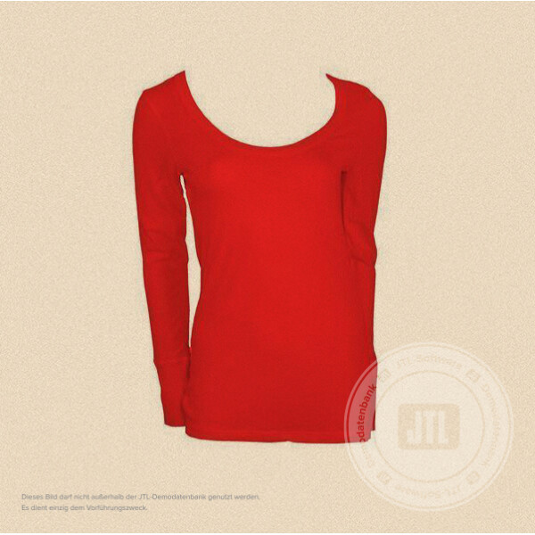 Damen-Langarmshirt, Rot XL