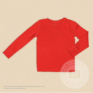 Kinder-Langarmshirt, Rot 128